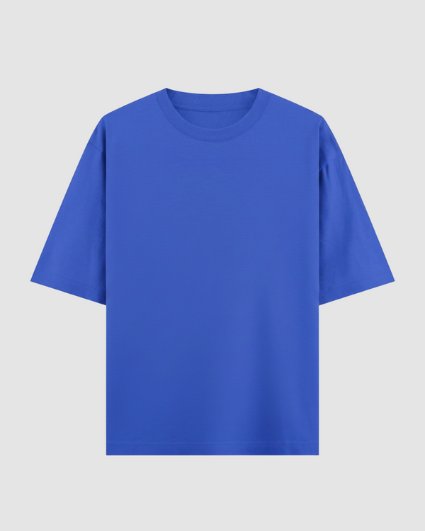 Blue Oversized T-Shirt | 240 GSM French Terry Cotton Oversized Tee