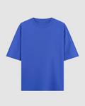 Blue Oversized T-Shirt | 240 GSM French Terry Cotton Oversized Tee