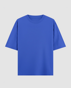 Blue Oversized T-Shirt | 240 GSM French Terry Cotton Oversized Tee