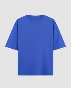 Blue Oversized T-Shirt | 240 GSM French Terry Cotton Oversized Tee