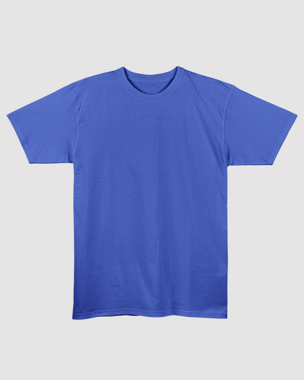 Blue Regular Fit T-Shirt | 180 GSM 100% Cotton Everyday Tee