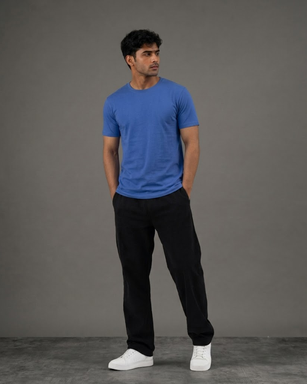 Blue Regular Fit T-Shirt | 180 GSM 100% Cotton Everyday Tee