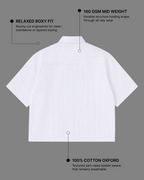 Appreciate Everything Boxy Shirt | 160 GSM Cotton Oxford Shirt