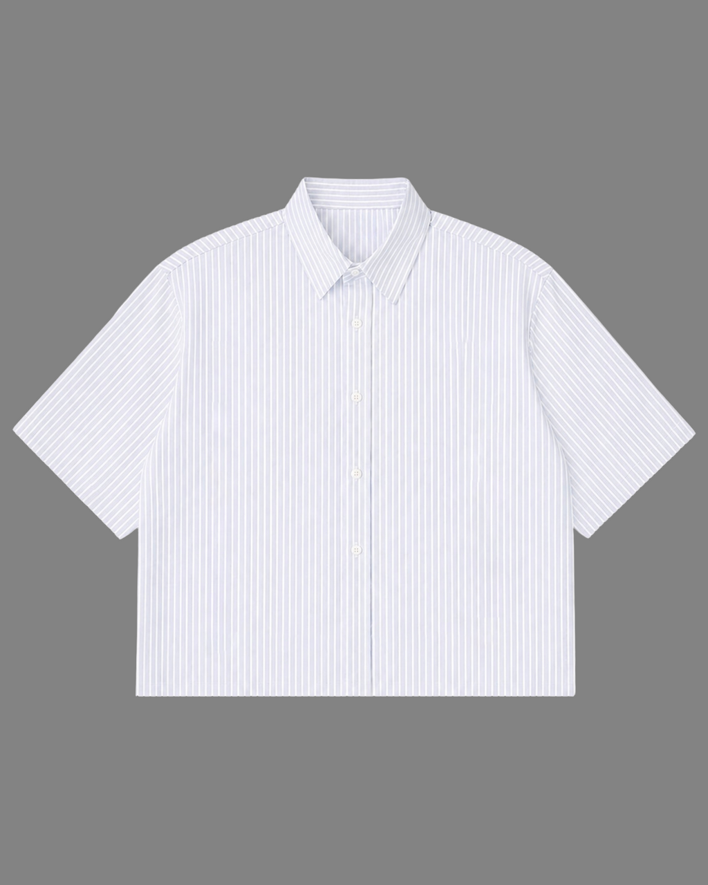 Blue Striped Oxford Boxy Shirt | 160 GSM Cotton Oxford Stripe Shirt
