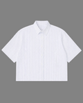 Blue Striped Oxford Boxy Shirt | 160 GSM Cotton Oxford Stripe Shirt