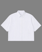 Blue Striped Oxford Boxy Shirt | 160 GSM Cotton Oxford Stripe Shirt