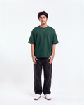 Bottle Green Oversized T-Shirt | 240 GSM French Terry Cotton Oversized Tee