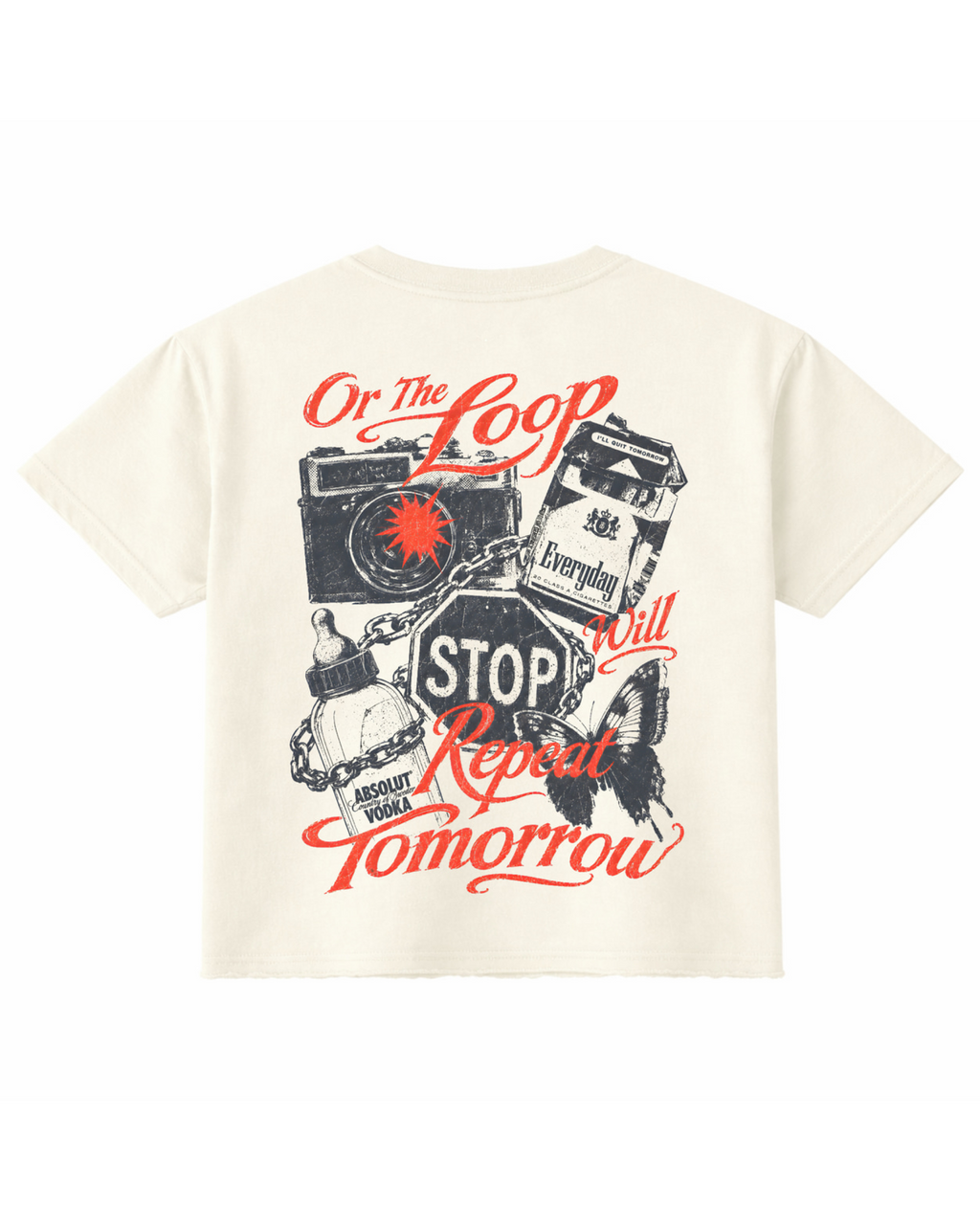 Break The Pattern Today Boxy Fit T-Shirt | 240 GSM French Terry Off-White Graphic Tee