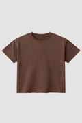 Brown French Terry Boxy Fit T-Shirt
