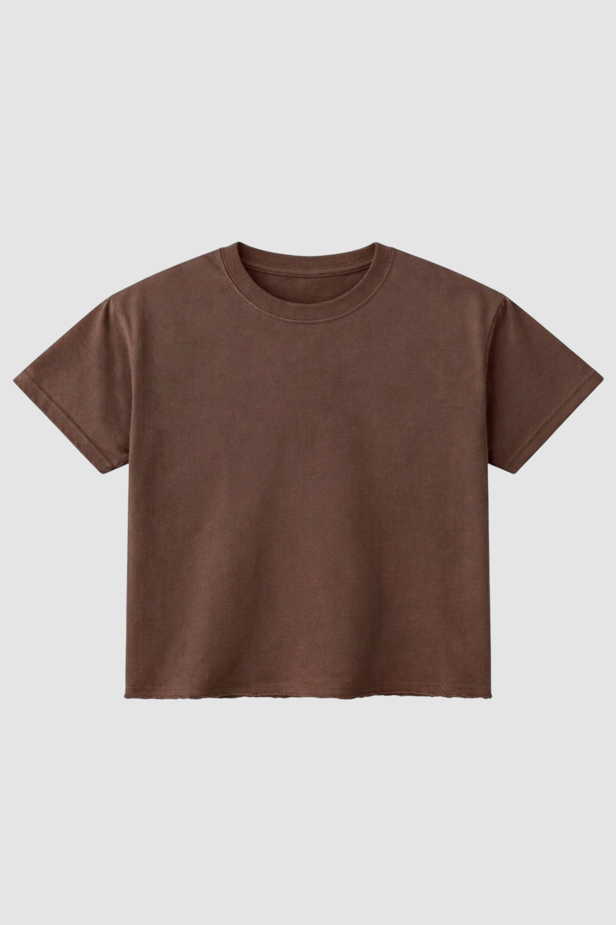 Brown French Terry Boxy Fit T-Shirt