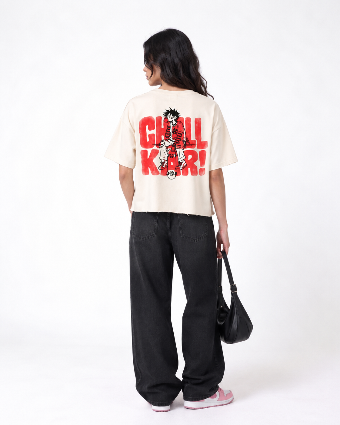 Chill Kar Boxy Fit T-Shirt | 240 GSM French Terry Off-White Graphic Tee