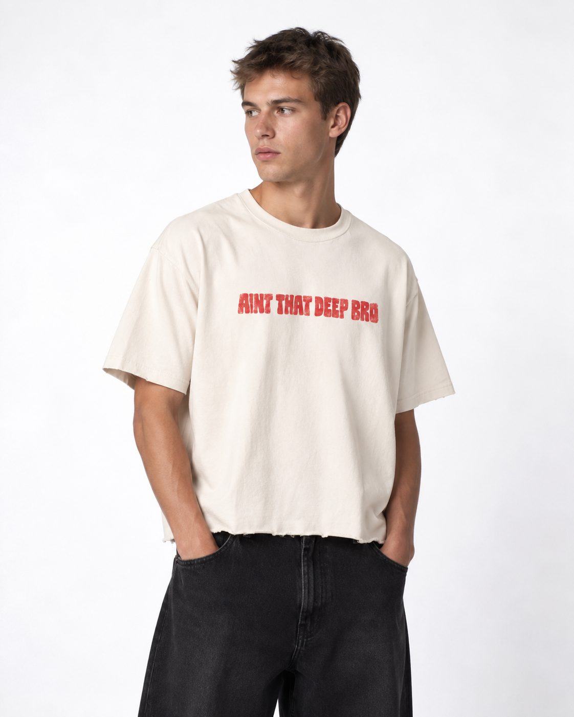 Chill Kar Boxy Fit T-Shirt | 240 GSM French Terry Off-White Graphic Tee