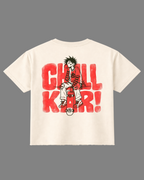 Chill Kar Boxy Fit T-Shirt | 240 GSM French Terry Off-White Graphic Tee