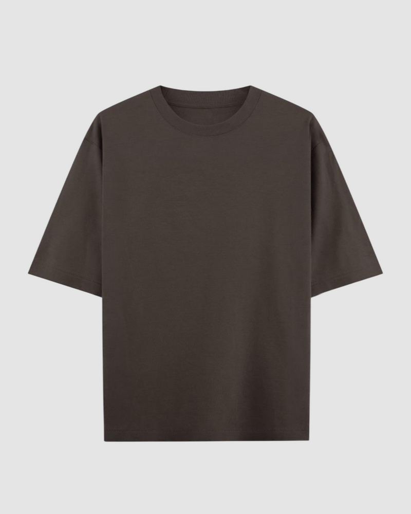 Coffee Oversized T-Shirt | 240 GSM French Terry Cotton Oversized Tee