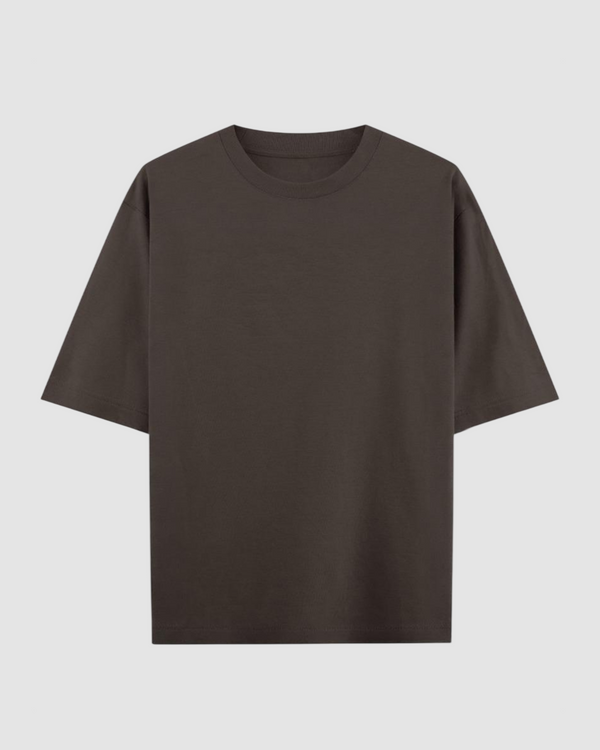 Coffee Oversized T-Shirt | 240 GSM French Terry Cotton Oversized Tee