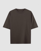 Coffee Oversized T-Shirt | 240 GSM French Terry Cotton Oversized Tee