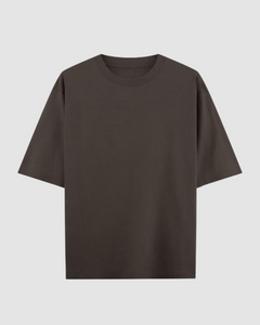 Coffee Oversized T-Shirt | 240 GSM French Terry Cotton Oversized Tee