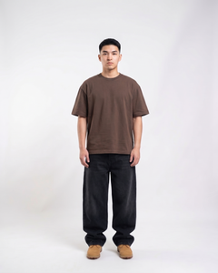 Coffee Oversized T-Shirt | 240 GSM French Terry Cotton Oversized Tee