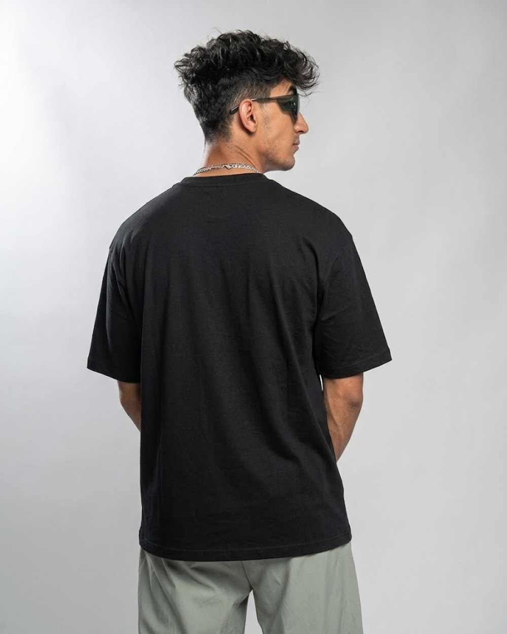 Crimson Drip Black Oversized T-Shirt | 240 GSM French Terry Cotton Graphic Tee