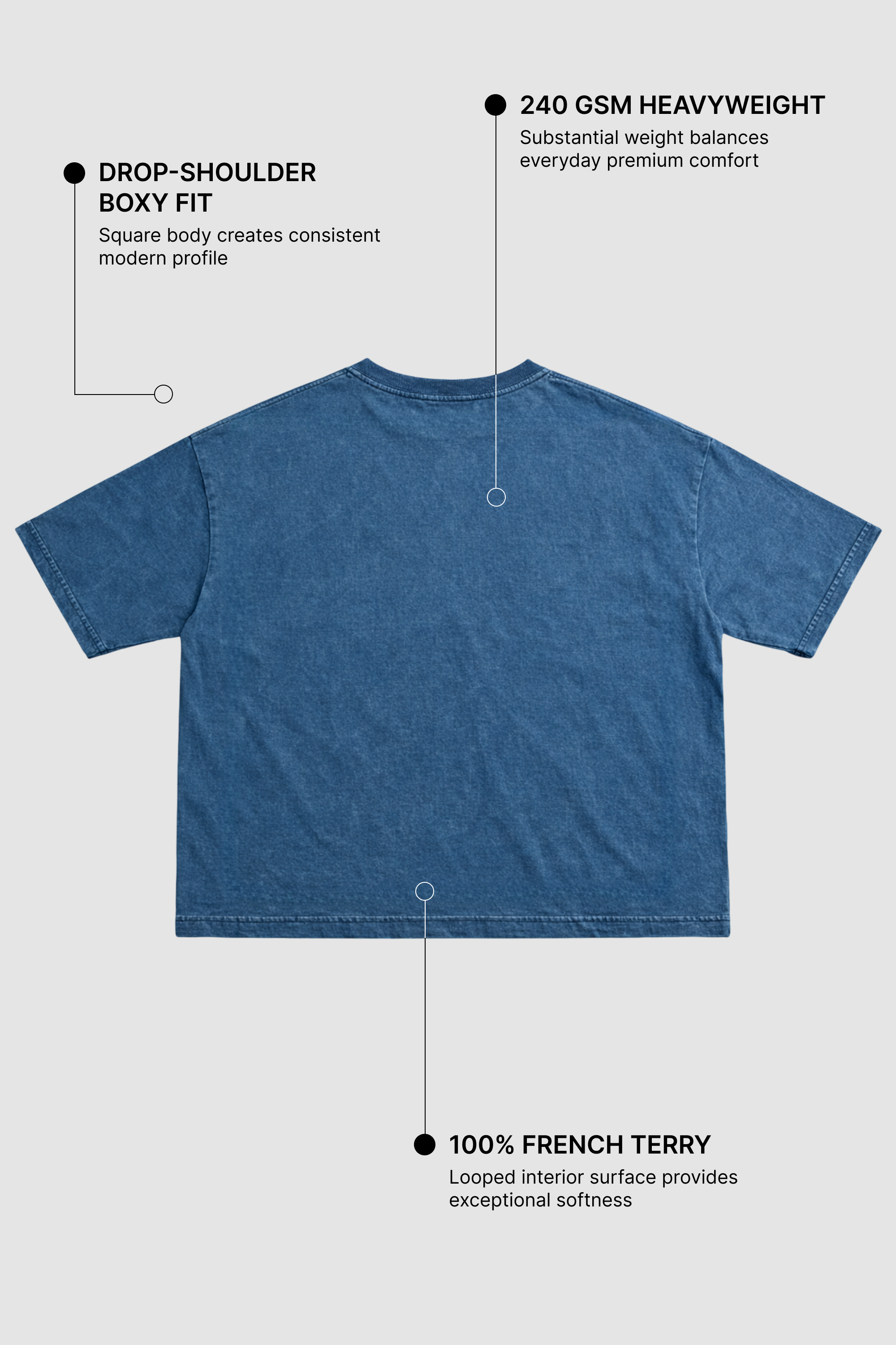Denim Wash Boxy Fit T-Shirt