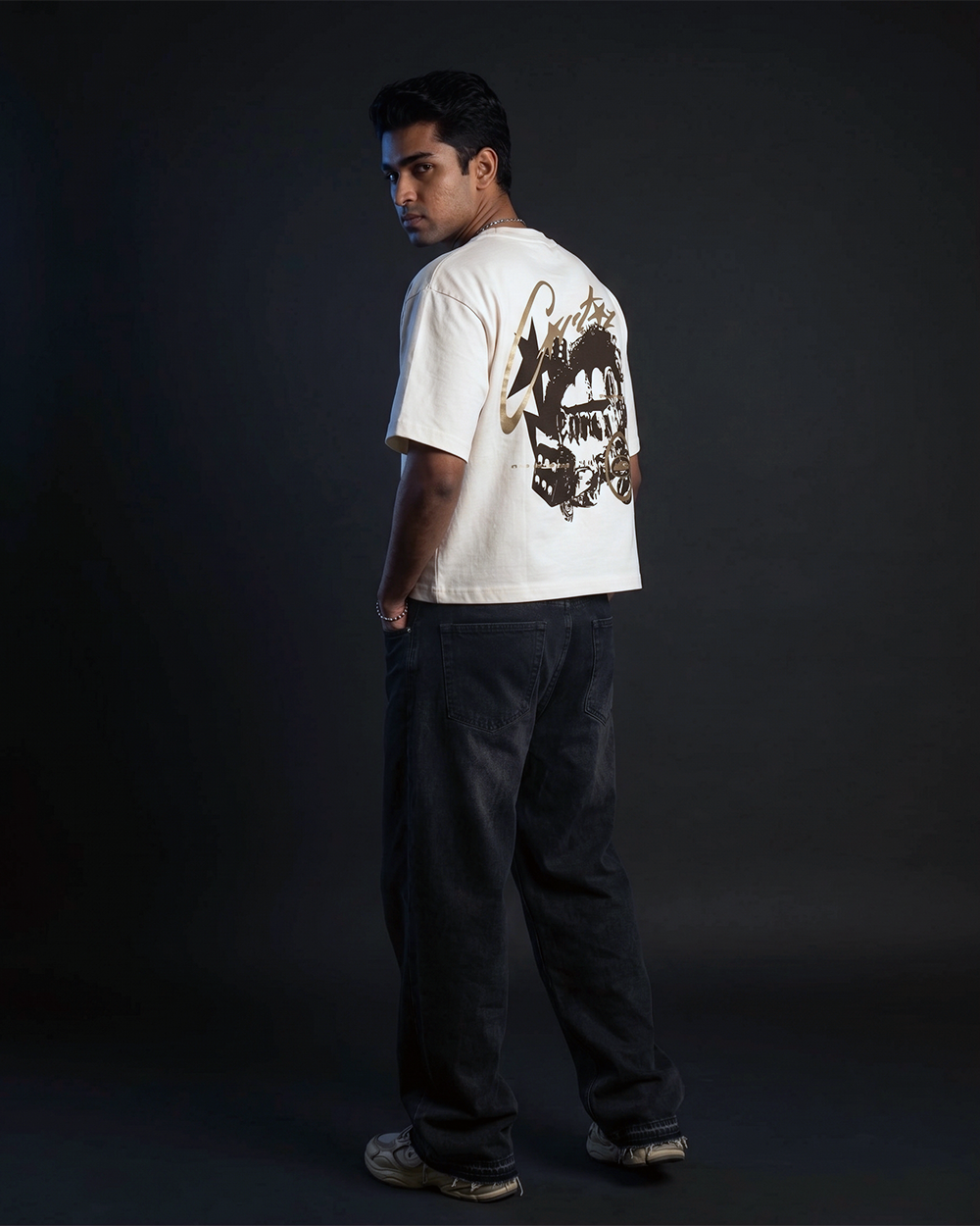 Dirty Gamble Boxy Fit T-Shirt | 240 GSM French Terry Off-White Graphic Tee