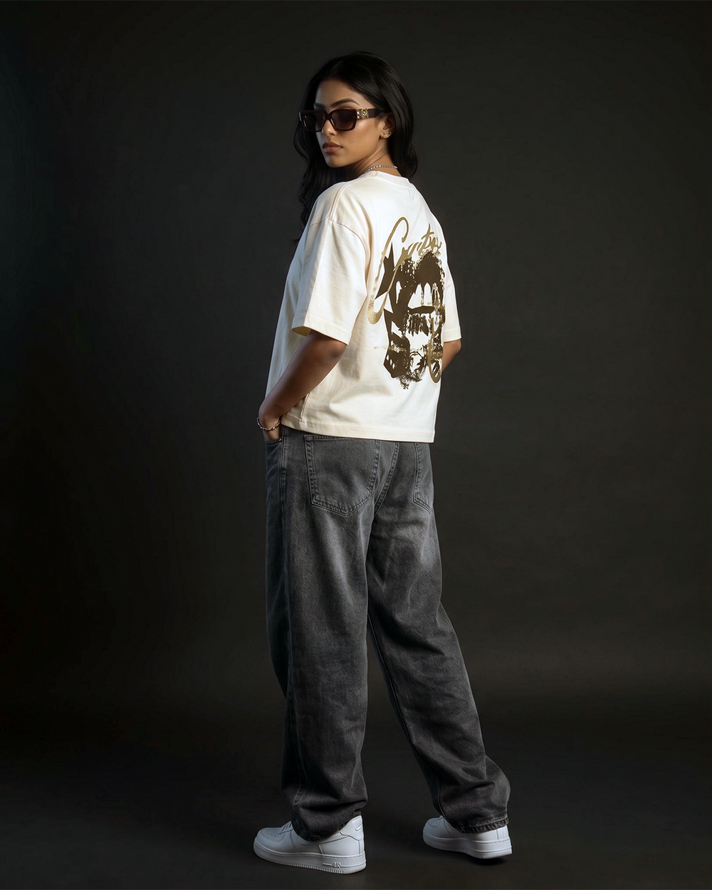 Dirty Gamble Boxy Fit T-Shirt | 240 GSM French Terry Off-White Graphic Tee