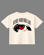 Eyes Never Lie Boxy Fit T-Shirt | 240 GSM French Terry Off-White Graphic Tee