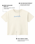 Flowstate Boxy Fit T-Shirt | 240 GSM French Terry Off-White Graphic Tee