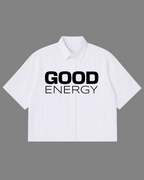 Good Energy Boxy Shirt | 160 GSM Cotton Oxford Shirt