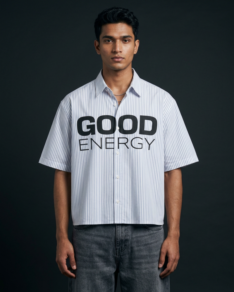 Good Energy Boxy Shirt | 160 GSM Cotton Oxford Shirt