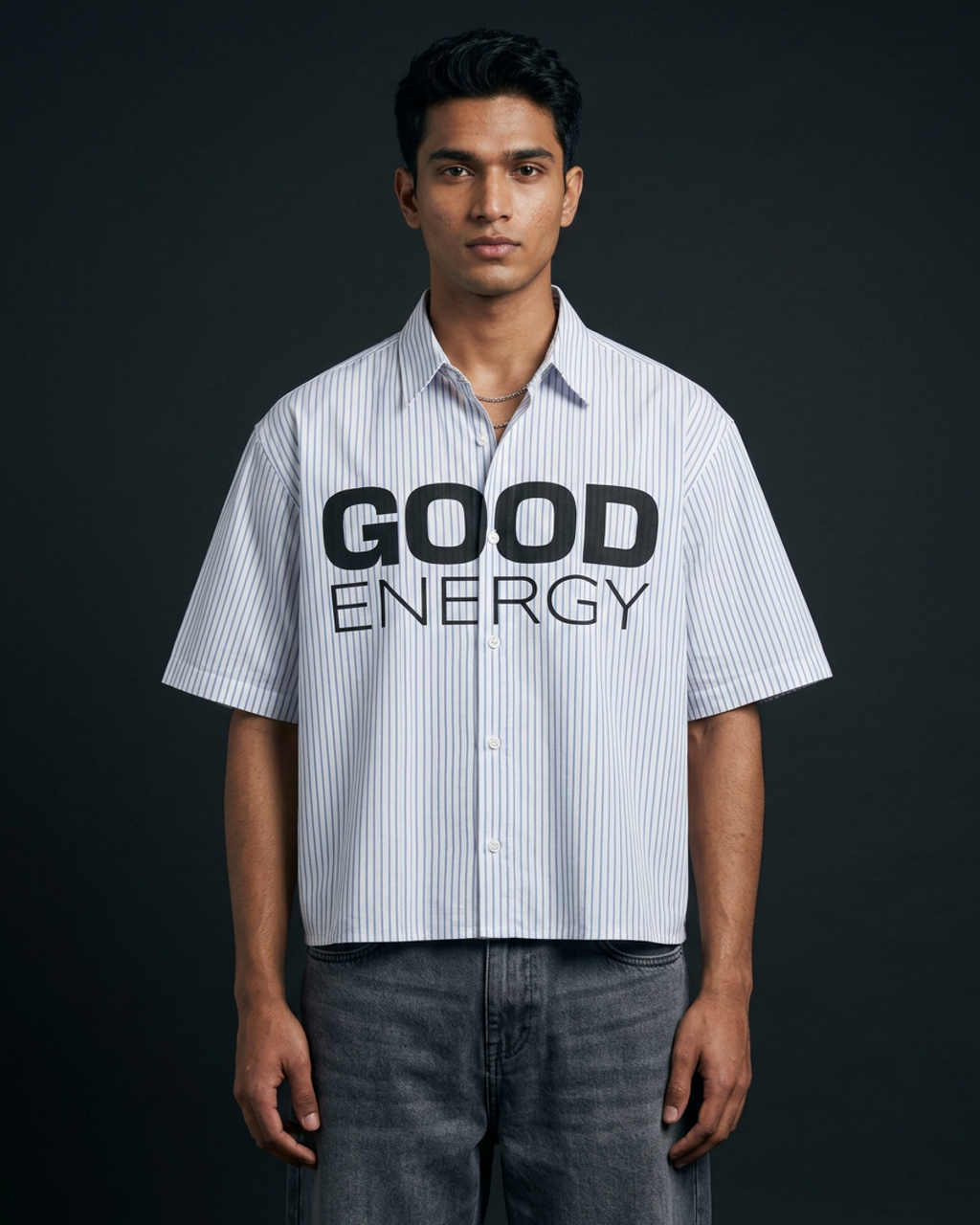 Good Energy Boxy Shirt | 160 GSM Cotton Oxford Shirt