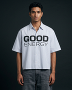 Good Energy Boxy Shirt | 160 GSM Cotton Oxford Shirt