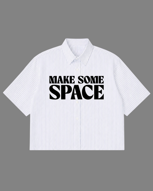 Make Some Space Boxy Shirt | 160 GSM Cotton Oxford Shirt