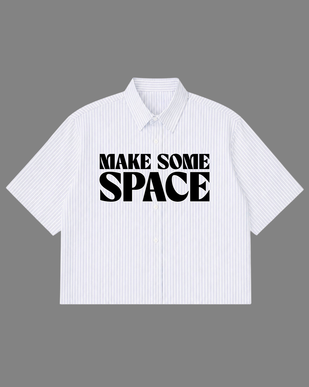Make Some Space Boxy Shirt | 160 GSM Cotton Oxford Shirt