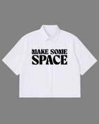 Make Some Space Boxy Shirt | 160 GSM Cotton Oxford Shirt