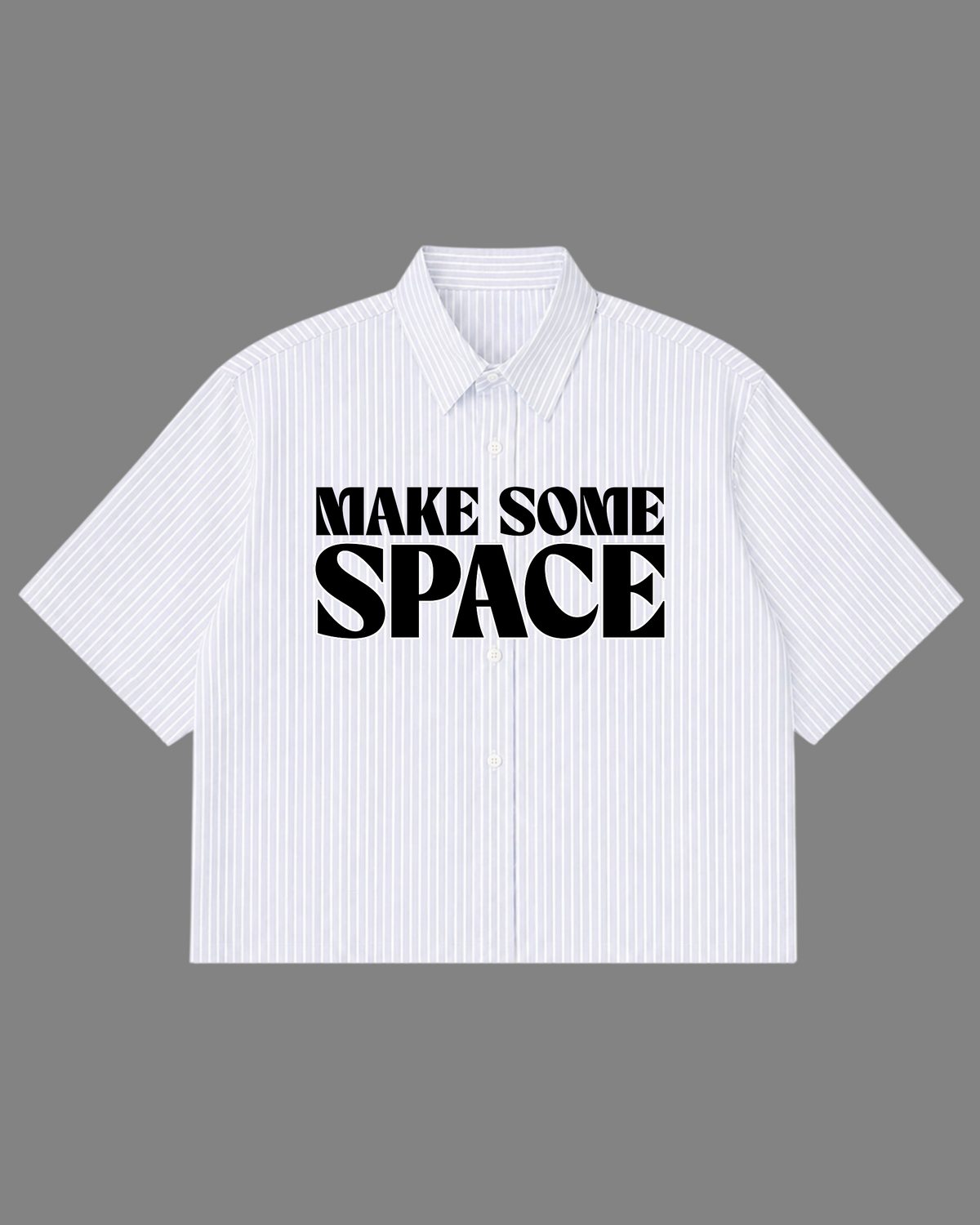 Make Some Space Boxy Shirt | 160 GSM Cotton Oxford Shirt