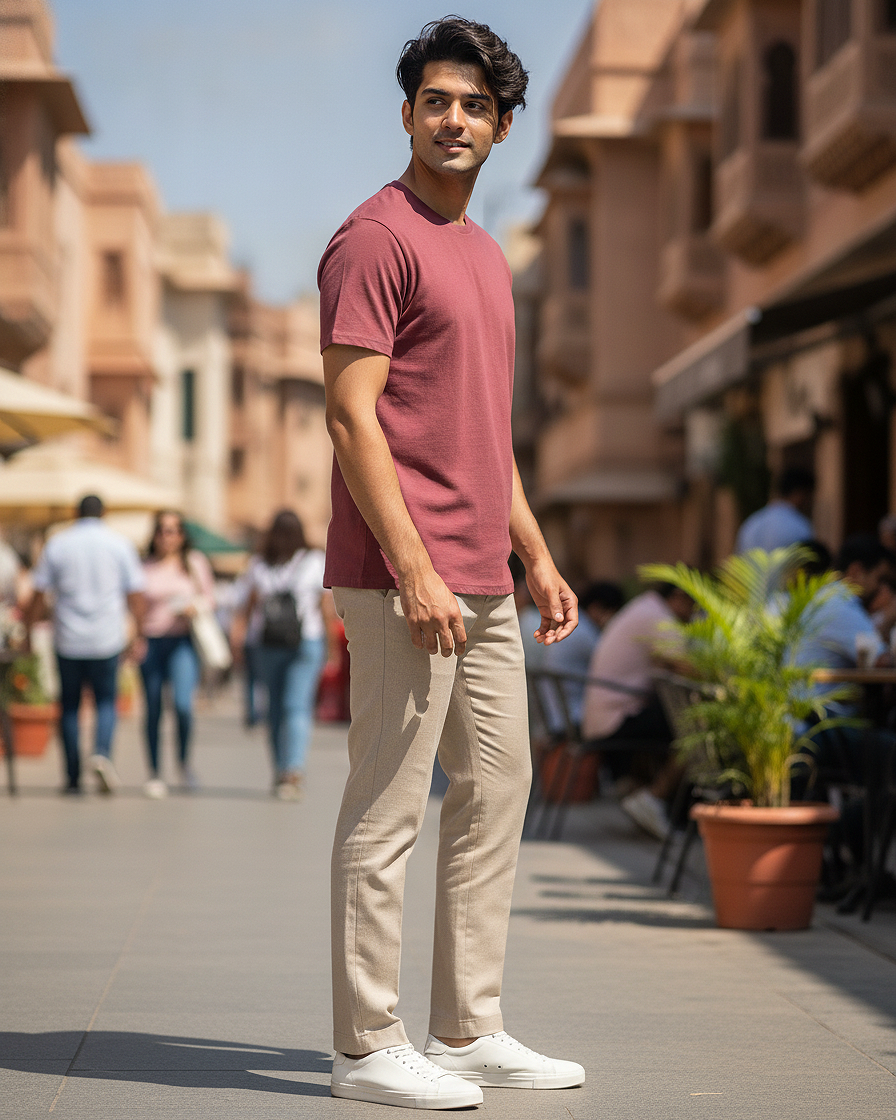 Maroon Regular Fit T-Shirt | 180 GSM 100% Cotton Everyday Tee