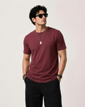 Maroon Regular Fit T-Shirt | 180 GSM 100% Cotton Everyday Tee