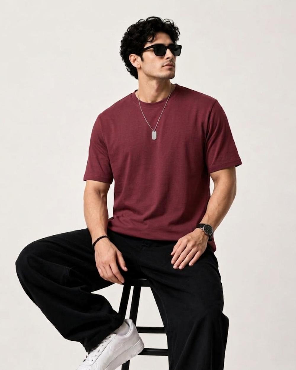 Maroon Regular Fit T-Shirt | 180 GSM 100% Cotton Everyday Tee