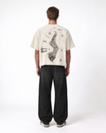 Airplane Mode Boxy Fit T-Shirt | 240 GSM French Terry Cotton Off-White Graphic Tee
