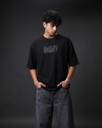 Money Game Black Oversized T-Shirt | 240 GSM French Terry Cotton Graphic Tee