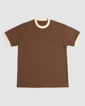 Mousse & Cream Ringer T-Shirt | 220 GSM 96% Cotton Lycra Ringer Tee