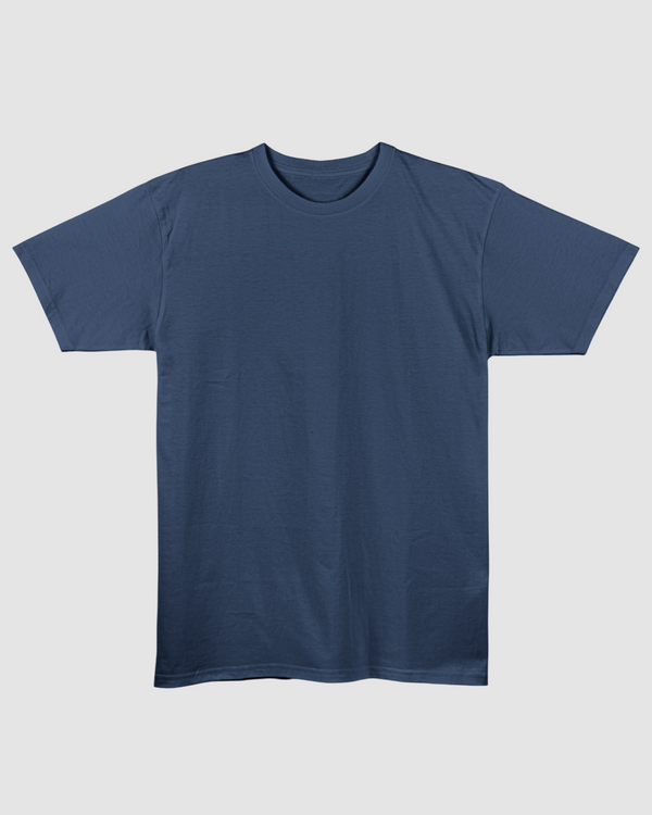 Navy Blue Regular Fit T-Shirt | 180 GSM 100% Cotton Everyday Tee