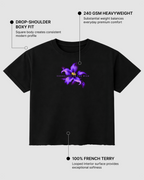 No WiFi, No Problem Boxy Fit T-Shirt | 240 GSM French Terry Cotton Black Graphic Tee