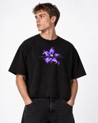 No WiFi, No Problem Boxy Fit T-Shirt | 240 GSM French Terry Cotton Black Graphic Tee