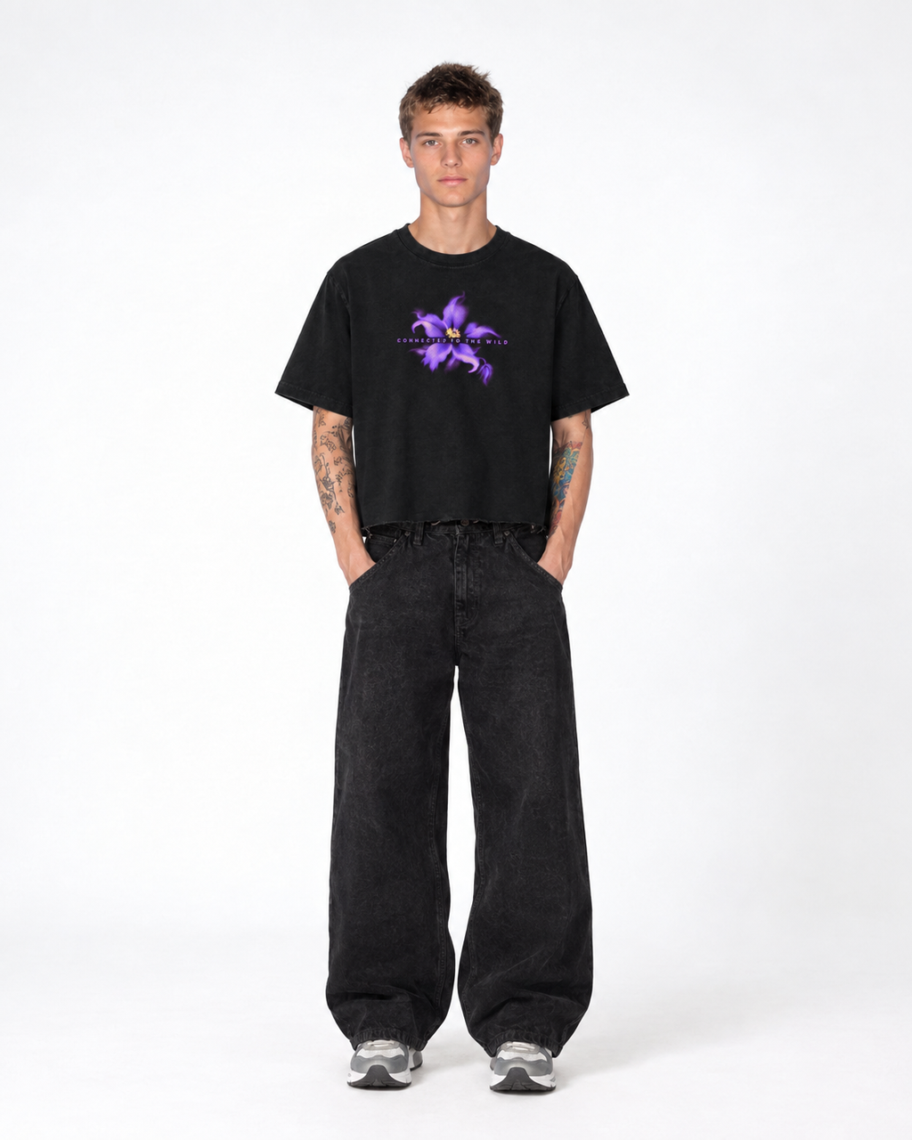 No WiFi, No Problem Boxy Fit T-Shirt | 240 GSM French Terry Cotton Black Graphic Tee