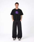 No WiFi, No Problem Boxy Fit T-Shirt | 240 GSM French Terry Cotton Black Graphic Tee