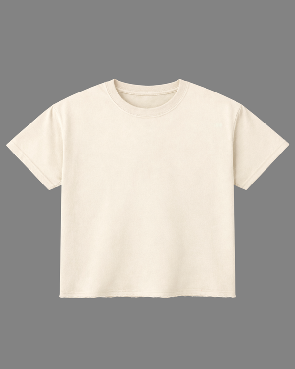 Off-White French Terry Boxy Fit T-Shirt | 240 GSM French Terry Cotton Boxy Fit Tee