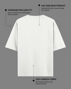Off-White Oversized T-Shirt | 240 GSM French Terry Cotton Oversized Tee