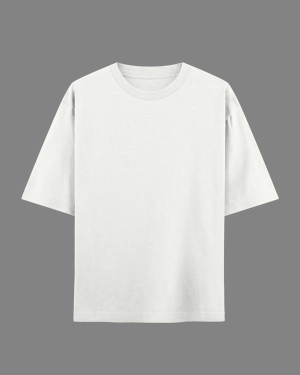 Off-White French Terry Oversized T-Shirt | 240 GSM Pure Cotton Tee